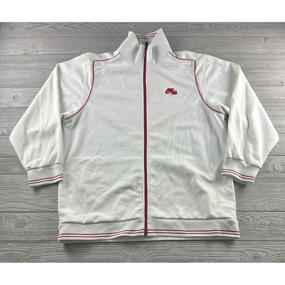 Nike Air Jacket Mens 2XL Full Zip Track Athletic Set It Off Revolution White Y2k